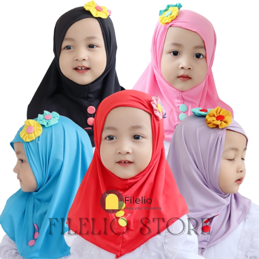 TERMURAH Hijab Anak Lucu Murah Fariza Kerudung Anak Perempuan Umur 0-3 Tahun Jilbab Jersey