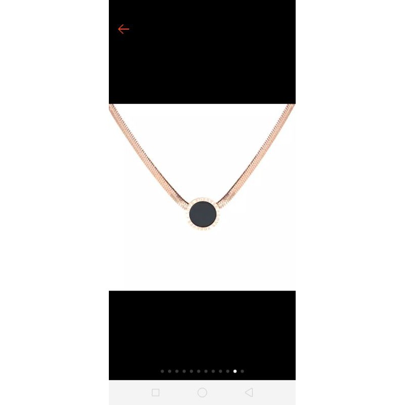 Kalung titanium bandul hitam