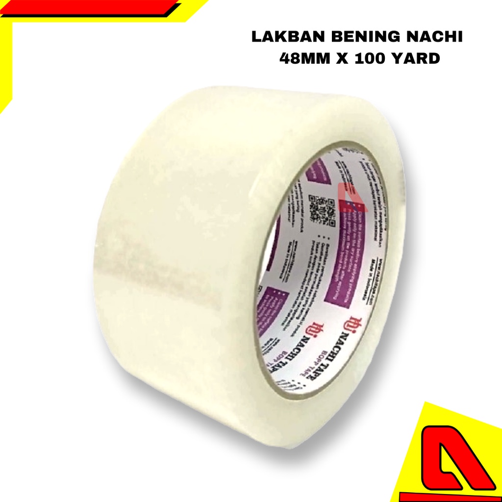 

LAKBAN BENING NACHI 48MM / OPP NACHI TRANSPARANT / OPP TAPE NACHI 100 YARD ECER
