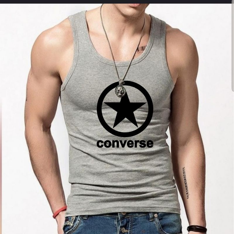 Singlet Pria Convers Singlet Gym Pria Dewasa Singlet Cowok Tanktop Pria Bahan Katun Combad 30S