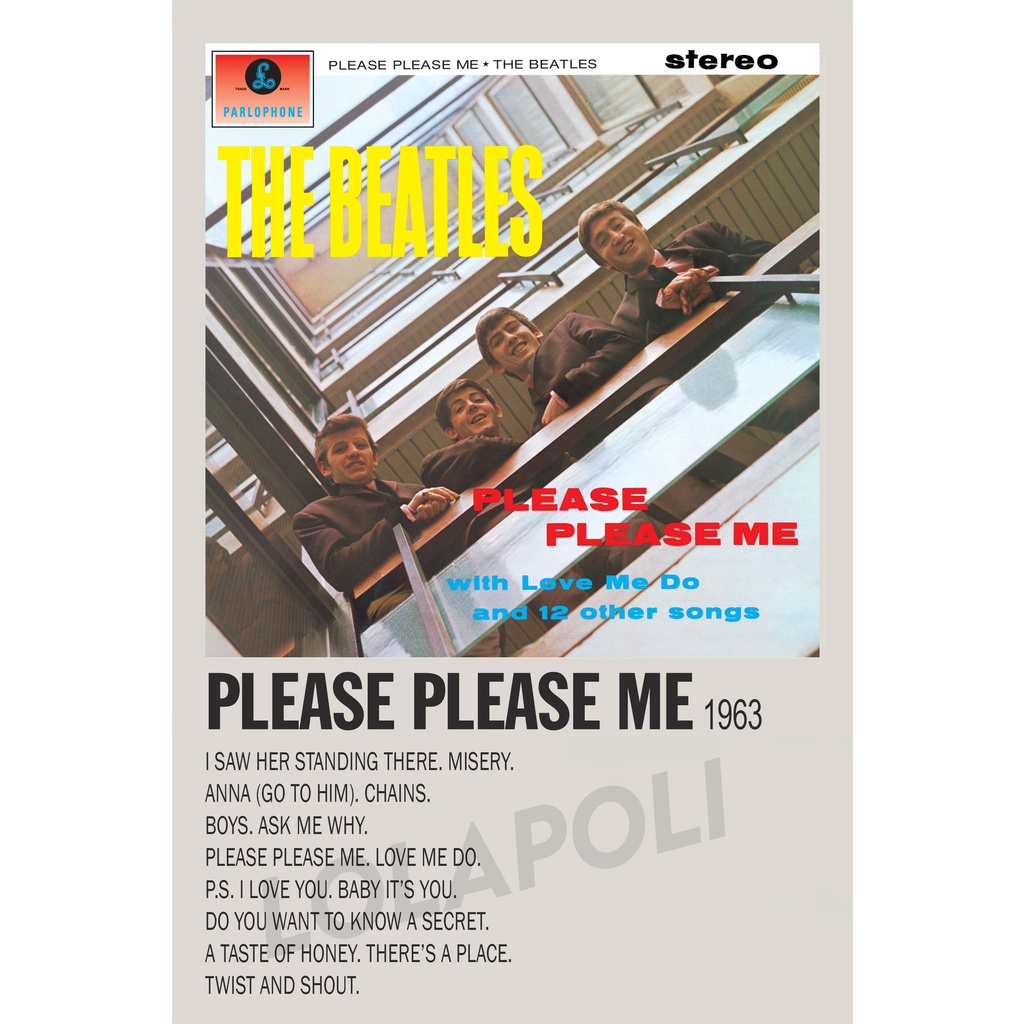 Poster Cover Album Please Please Me - The Beatles