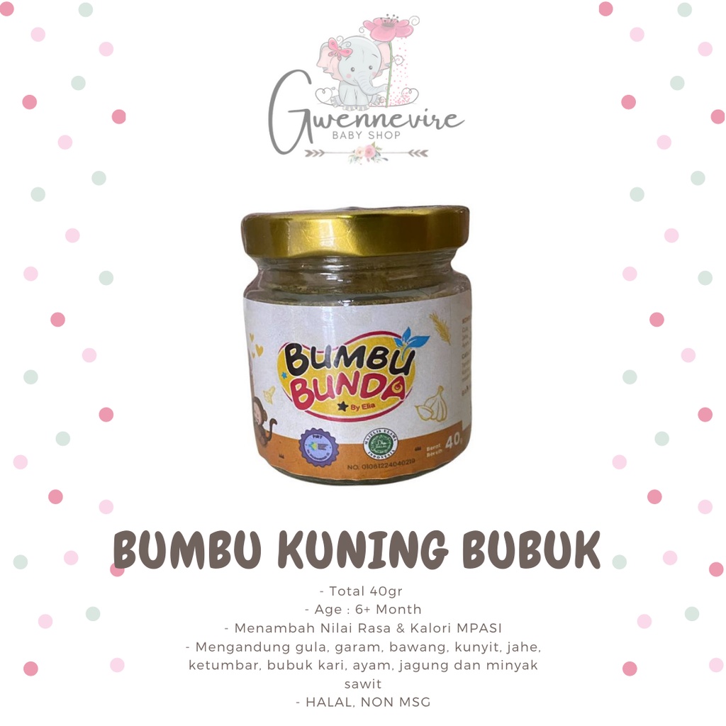 BUMBU BUNDA BY ELIA - Bumbu Kuning BUMBU BUNDA BY ELIA / Bumbu Kuning MPASI / Bumbu Kuning Non MSG /