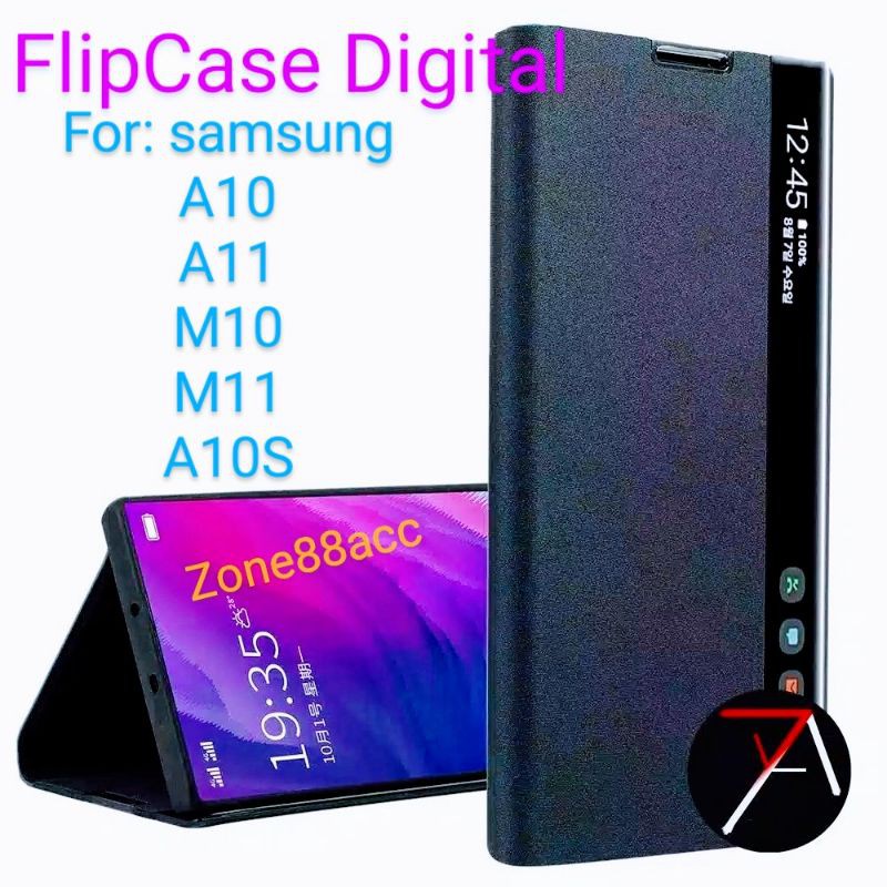 Flip Cover Case Digital Samsung A10 M10 A11 M11 A10S Sarung Casing Auto Lock Smart
