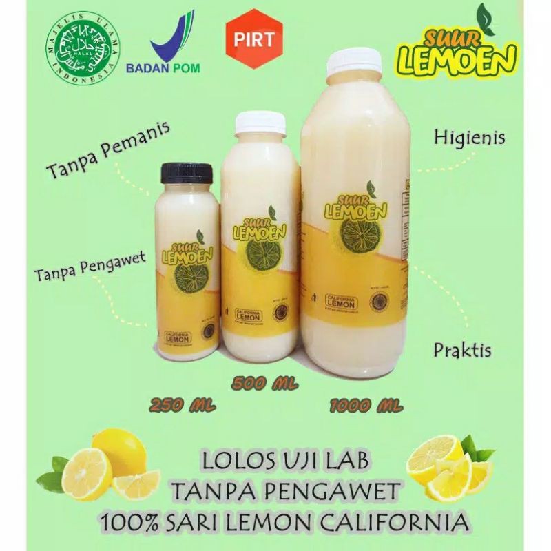 

Sari Lemon California 100% Murni pure fresh 1Liter by Suur Lemoen