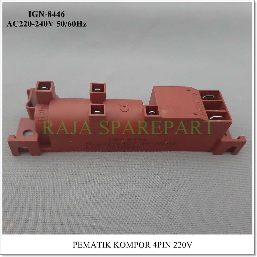 Pemantik Gas Elektrik Listrik Kompor 220V AC 4 Output / Pematik Kompor 4 Pin 220V