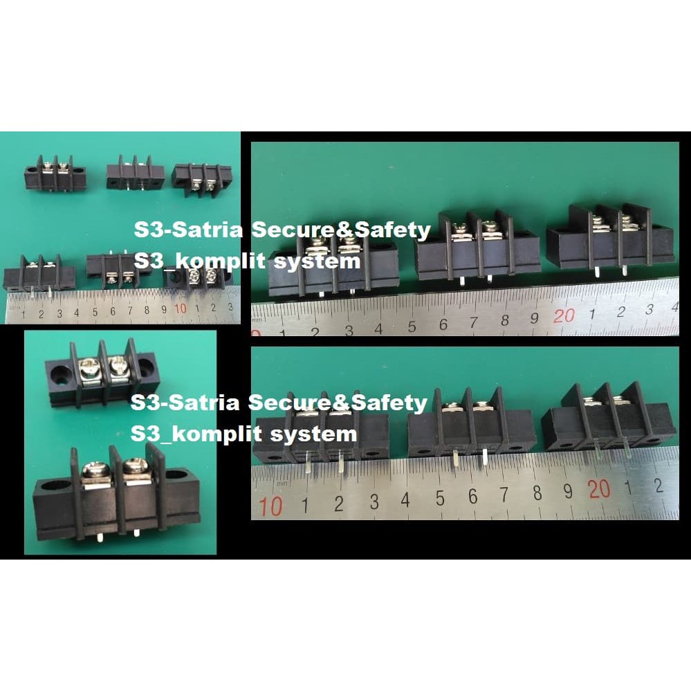 Hitam 2pin besar Terminal Blok baut 2P Rustin 2 Pin screw Block 2 p