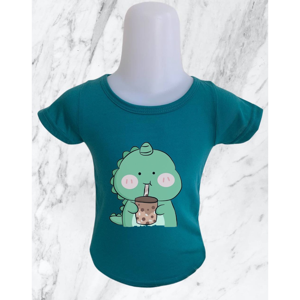 Kaos anak laki laki perempuan motif boba dino | atasan anak motif boba kartun