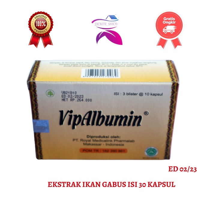 NEW VipAlbumin Kapsul (Ekstrak Ikan Gabus)