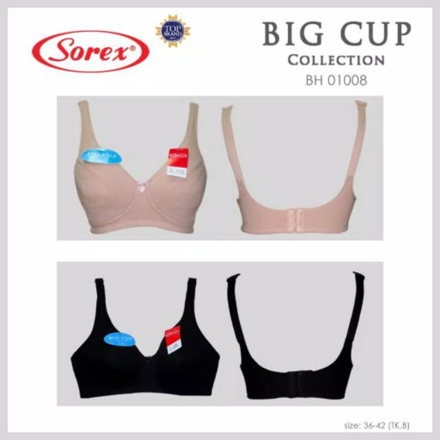 SOREX Bra BIG CUP 01008 Busa tipis tanpa Kawat CUP JUMBO