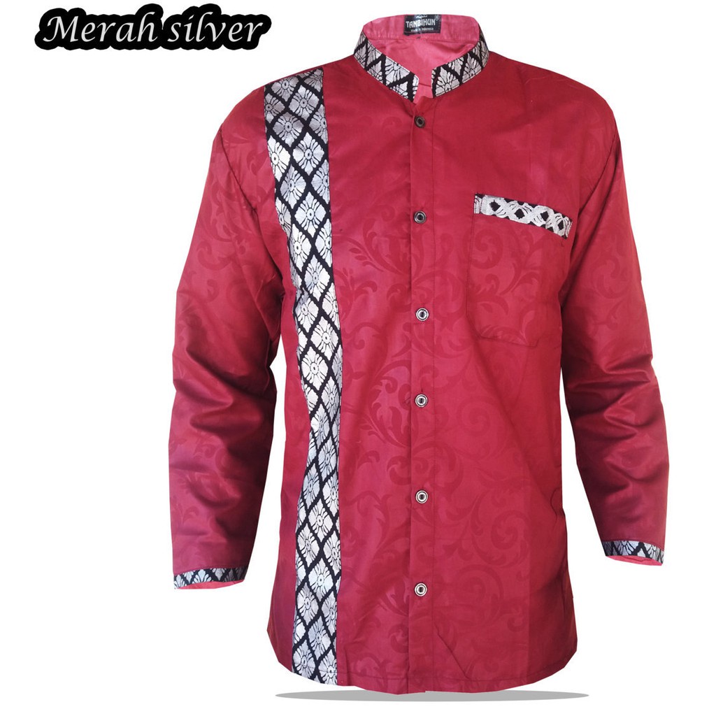 Baju Muslim Pria Dewasa Motif Batik Terbaru/Baju Muslim Pria Kekinian