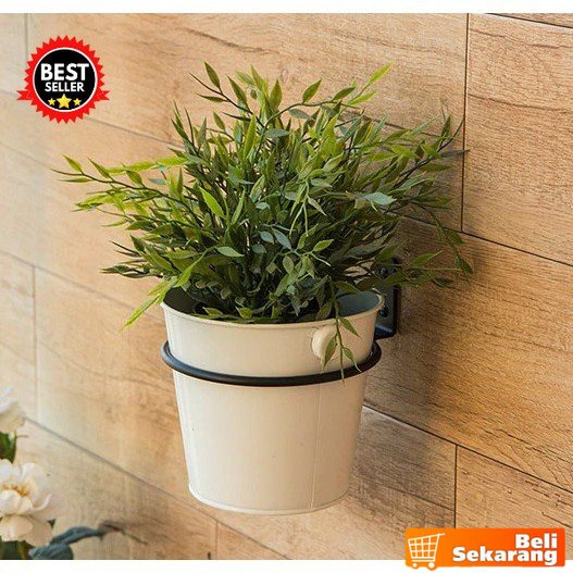 RAK POT BUNGA BUNDAR gantungan pot lingkaran bulat ring stand holder pot tempel dinding
