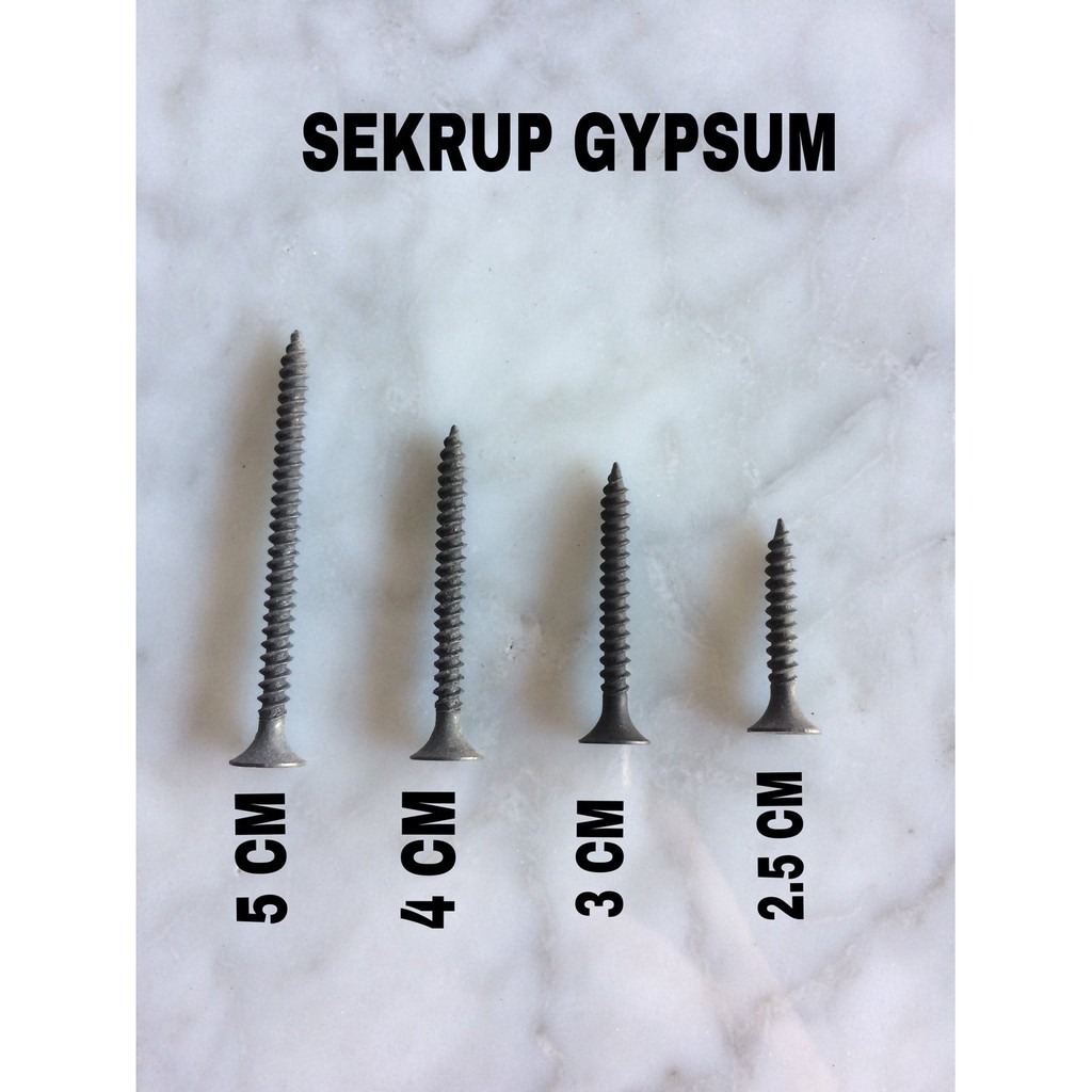 SEKRUP GYPSUM 5 CM ISI 100 PCS Murah