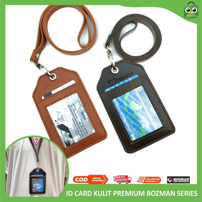 

Produk Bozman Id Card Holder Kulit Premium Nametag Murah