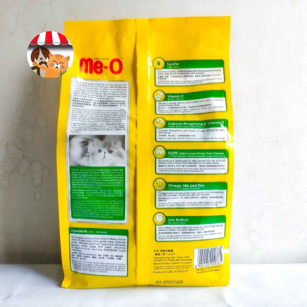 Meo Chicken Vegetable 1.2kg Freshpack - Makanan Kucing Dewasa Me-O