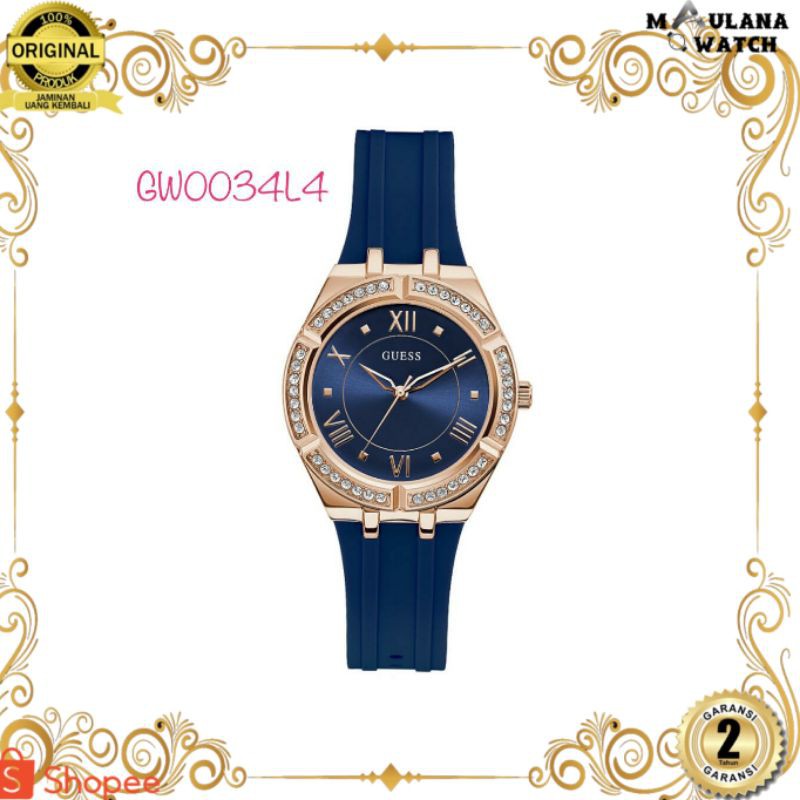 JAM TANGAN PRIA WANITA | RANTAI | KULIT | KARET | MURAH | PRIA GUESS GW0034L4 STRAP RUBBER