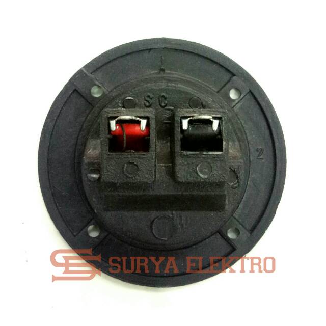 Terminal Speaker Bulat Plastik 2 pin