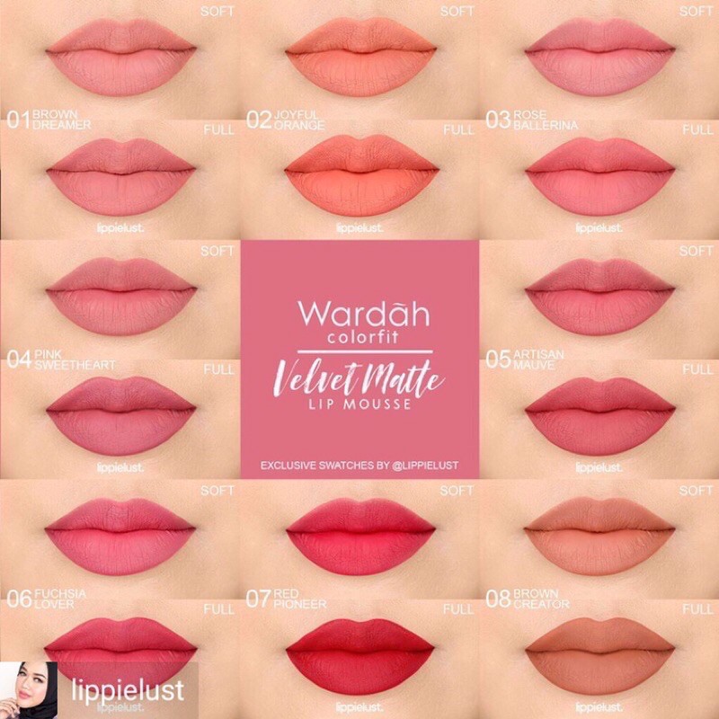 [ok] [ original ] wardah velvet matte lip moist lipcream -- lip cream matte velvet moist wardah