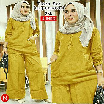 BOOM  SETELAN TIARA JUMBO L, XL, XXL, XXXL, 4XL/Best Seller/ Stelan Wanita Jumbo MUSLIM/ BAJU MUSLIM