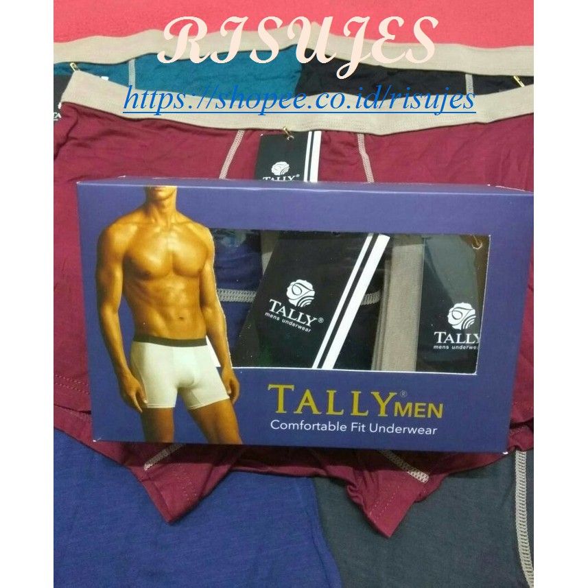 Celana Dalam Boxer Pria Tally / CD Cowok Laki-laki ASLI TALLY 9008 Official