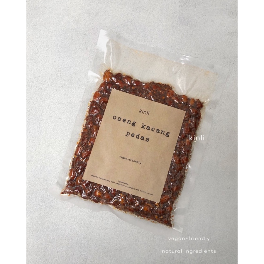 vegan oseng kacang pedas taburan nasi vegetarian natural spices