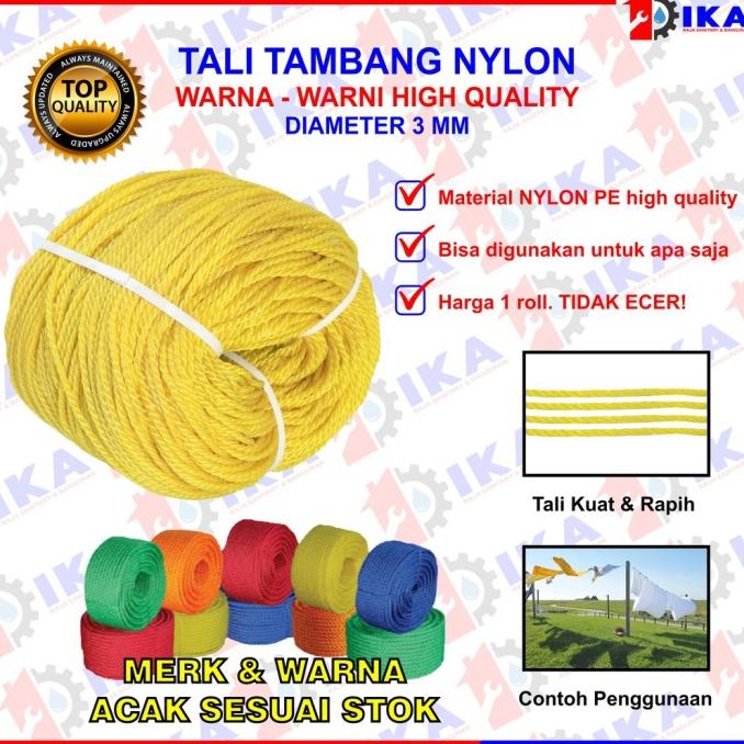 

BUKU & ALAT TULIS PERLENGKAPAN SEKOLAH & KANTOR TALI TAMBANG 3 MM