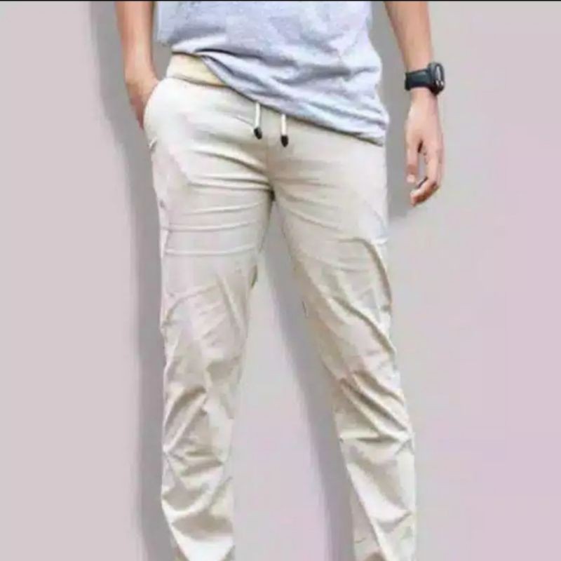 Celana Chinos Cowo Panjang Karet Pinggang RIP Kolor | Celana Pria SLIMFIT Panjang Chino Kerja Murah