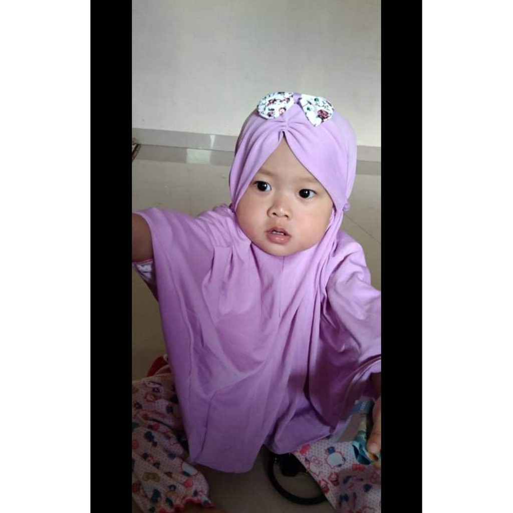 Jilbab Anak Bayi SALWA BUNGA Allsize 0 - 3 Tahun Hijab Instan Anak Kerudung Anak Lucu