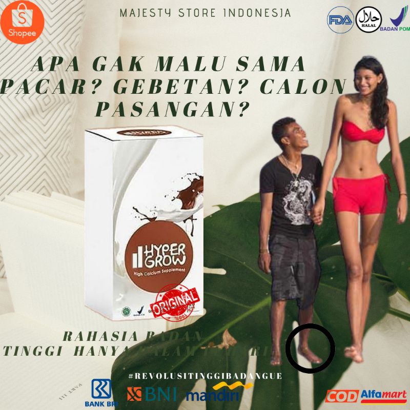 OBAT PENINGGI BADAN HYPERGROW UP - SUPLEMEN TINGGI BADAN ALAMI UNTUK DEWASA DAN REMAJA AMPUH