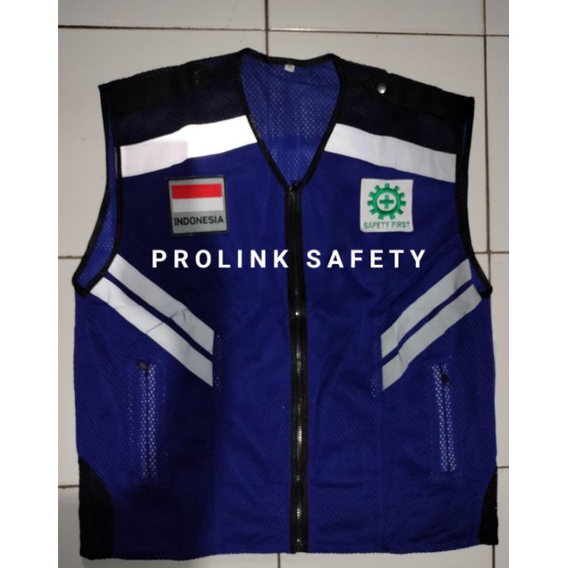 ROMPI SAFETY BIRU FULL JARING TEBAL