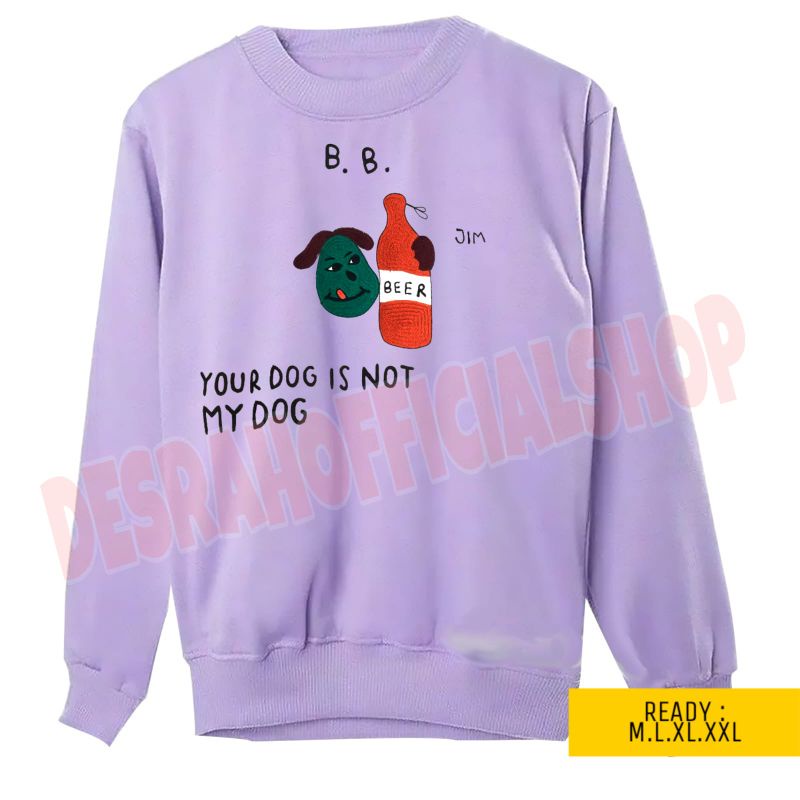 Hoodie Bts KPop Taehyung Your Dog Is Not My Dog Sweater Crewneck Kim Taehyung Bts Jumbo Hoodie Bts Oversize Korean Style Sweater BTS Bt21 Jungkook Jimin Taehyung Switer Crewneck BTS Kpop Anak Bt21 Dewasa Oversize Sweater Taehyung Dog Terbar Hodie BTS Kpop