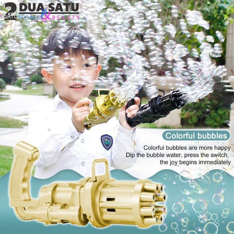 Mainan tembakan bubble anak anak bubble machine  gune