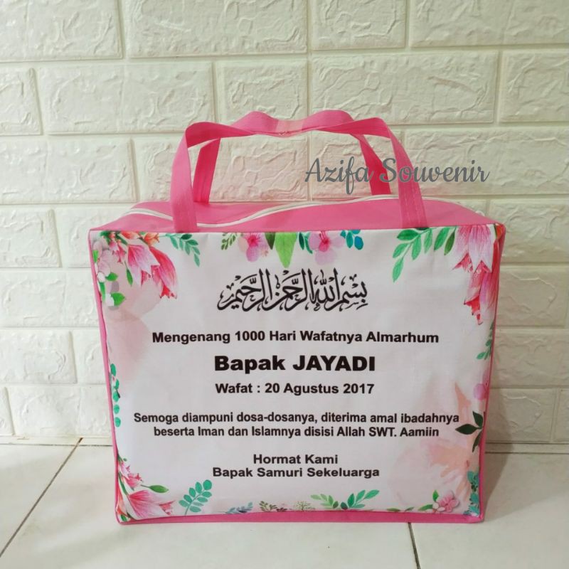 

Tas Tasyakuran Hajatan, Haul, dll pake ZIPPER / RESLETENG CUSTOM