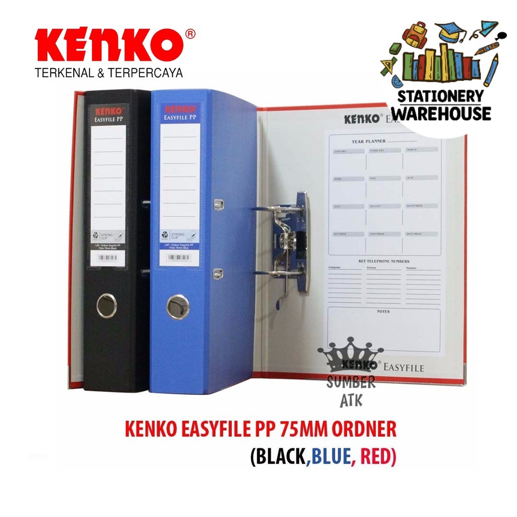 

ORDNER EASY FILE PP 75MM FOLIO KENKO