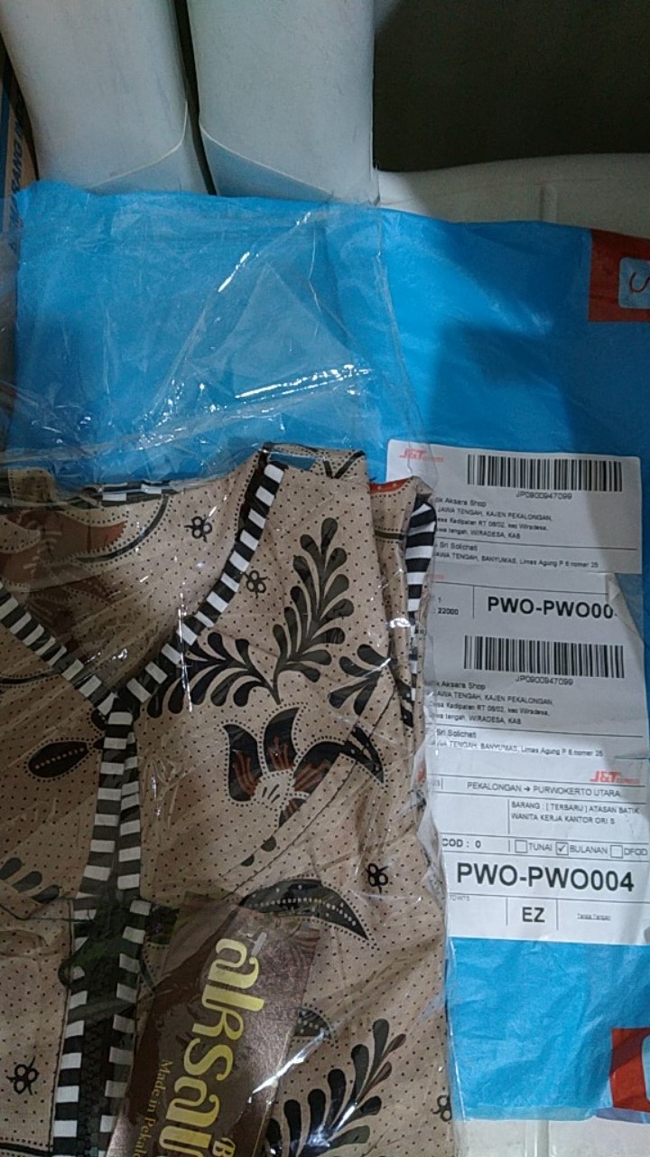 [ Terbaru ] Atasan Batik Wanita Kerja Kantor Ori Shabirah Batiksolo Blouse Blusebatik Batikmodern Xl