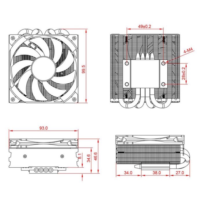 ID-COOLING IS-47S Low Profile CPU Cooler (Intel/AMD)