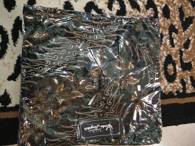 Batik Kalongan Hrb026 Kenongo Kemeja Hem Pendek Padi Pekalongan 16