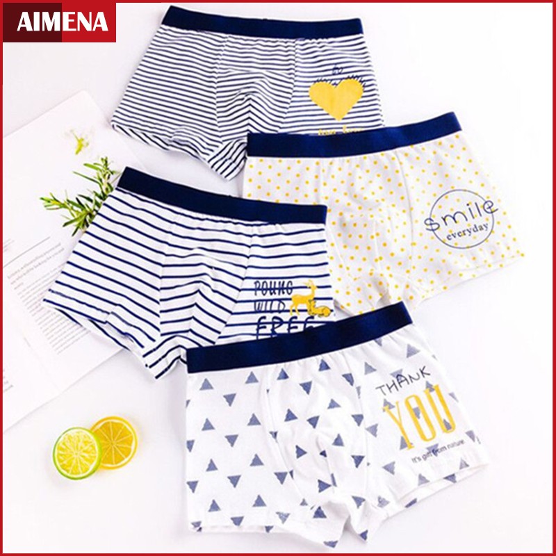 3PCS Anak Celana Dalam Katun Boxer Fashion Lucu CD Lembut Anak Pakaian