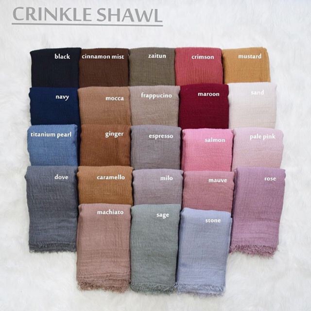 Pashmina Kusut / Hijab Pashmina Lecek / Pashmina Crinkle Premium Part 3-3