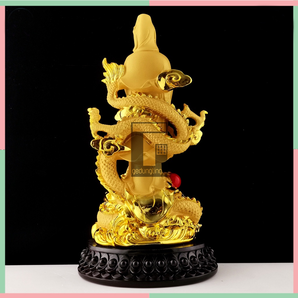 Pajangan Patung Hiasan Fengshui Puja Suci Meja Altar Sembahyang Sembayang Dewi Dewa Mak Kwan Kuan She Im Phosat Kwanim Guan Gwan Gwanse Eum Yin Pu Sa Kannon Kanzeon Rupang Avalokitesvara Bodhisattva Welas Asih Belas Kasih Naga Liong Aliong Budha Buddha