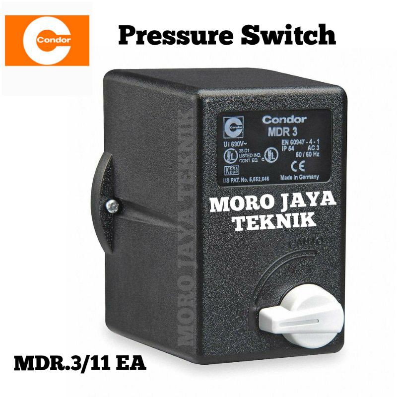 Otomatis Condor MDR.3/11Pressure Switch Compressor Condor MDR.3/25EA Original Made in Germany