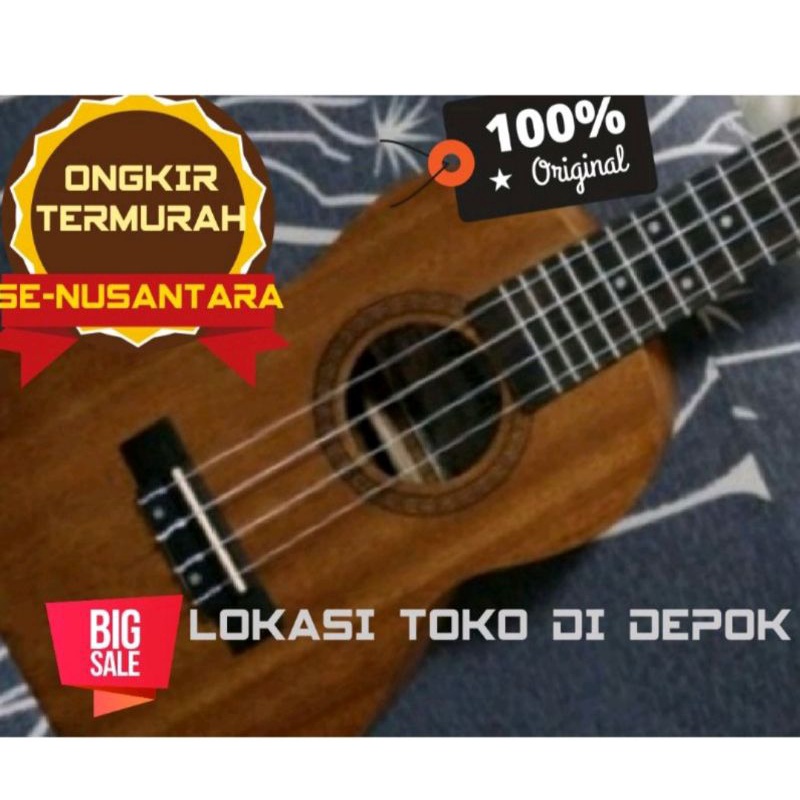 [PAKET] ukulele 23 " type concert merk grande+softcase+capo+senar