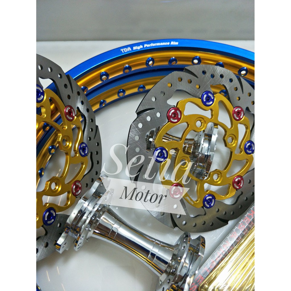 Velg Ninja SS - R - RR 150 New - TDR Sepaket Tromol Becak Jari Jari Cakram Floating Motif Thailand