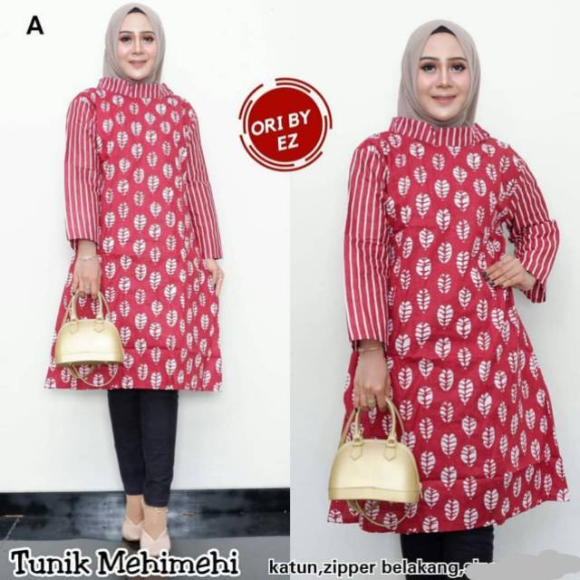 Tunik Batik Latansa Mataram Santika Dress Batik Cendrawasih Monica Parang Soft Tunic V Garuda Putih