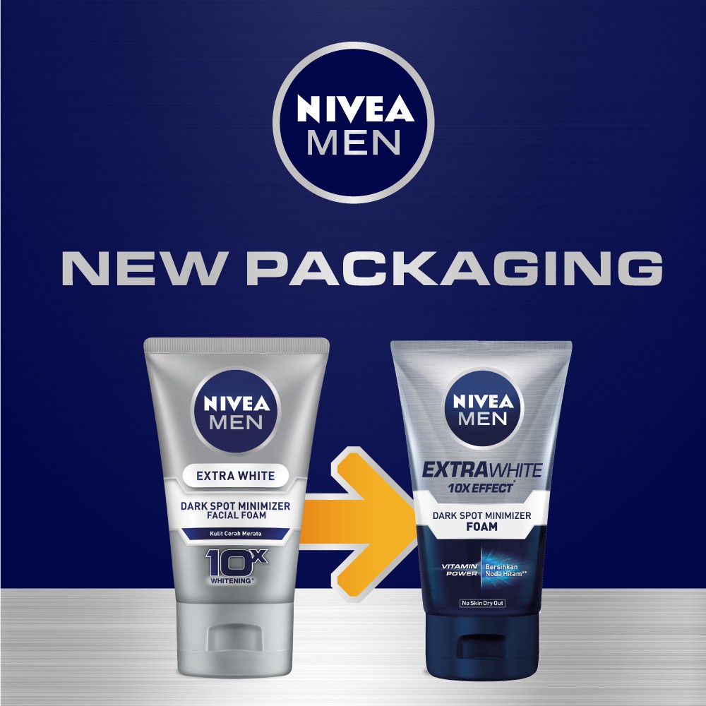 NIVEA MEN Extra White Dark Spot Minimizer Facial Foam | Serum (✔️BPOM) Halal (KIM)