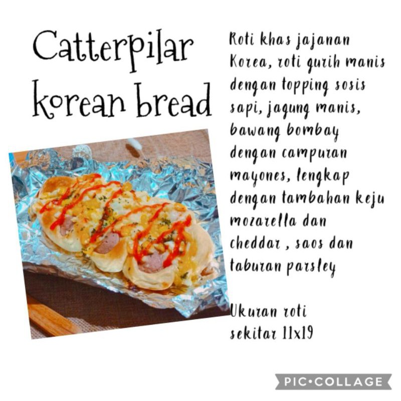 

Catterpilar korean bread