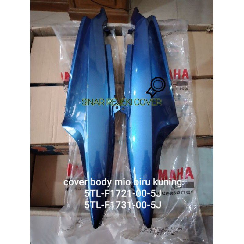 Cover body kanan kiri Yamaha Mio sporty smile original Biru