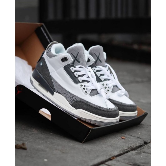 N*ke air jordan 3 retro x kaws