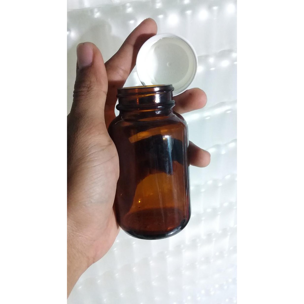 BOTOL KACA AMBER 100 ML / BOTOL PET / JAR / BOTOL OBAT KAPSUL HERBAL