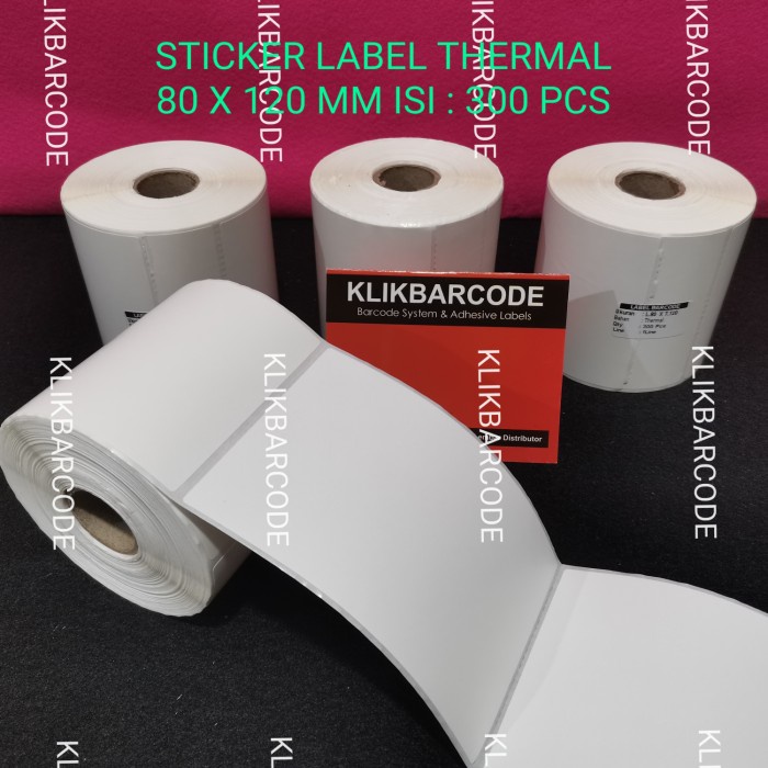

LABEL THERMAL 80 X 120 STIKER BARCODE 80X120 MM 80X120MM - 300 PCS