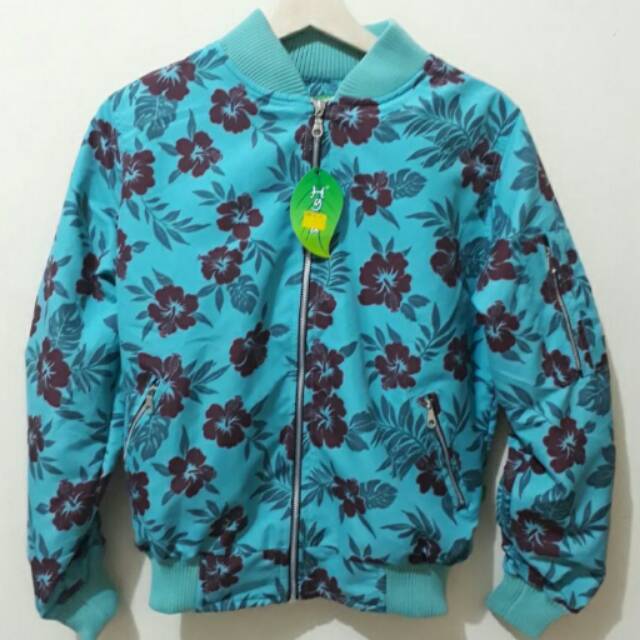 JAKET BOMBER WANITA MOTIF BUNGA - TOSCA
